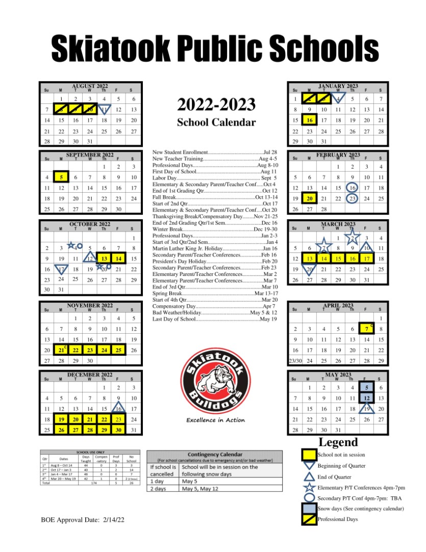 Tulsa Tech 2022 2023 Calendar Skiatook Public Schools - District Calendar